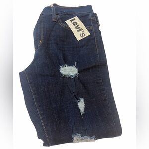 Levi's 311 Women’s  31x30 Shaping Skinny Distressed Dark Blue Jeans NWOT